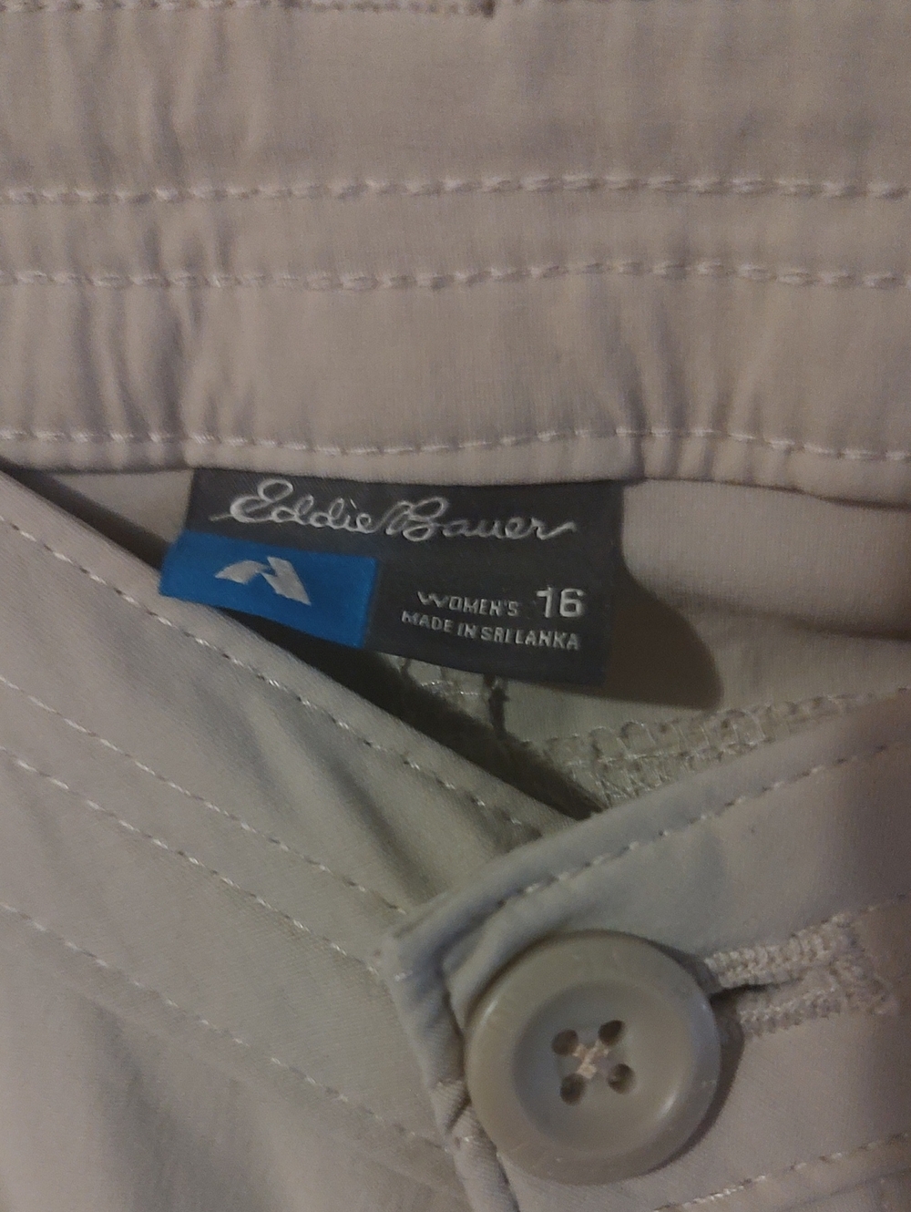 Light Tan Eddie Bauer Women's Outdoor Cargo Pants - Breathable Travel Trousers - Picture 2 of 3